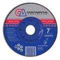Continental Abrasives 7" x 1/4" x 5/8" Signature T27 Depressed Center Grinding Wheel A5-10701452